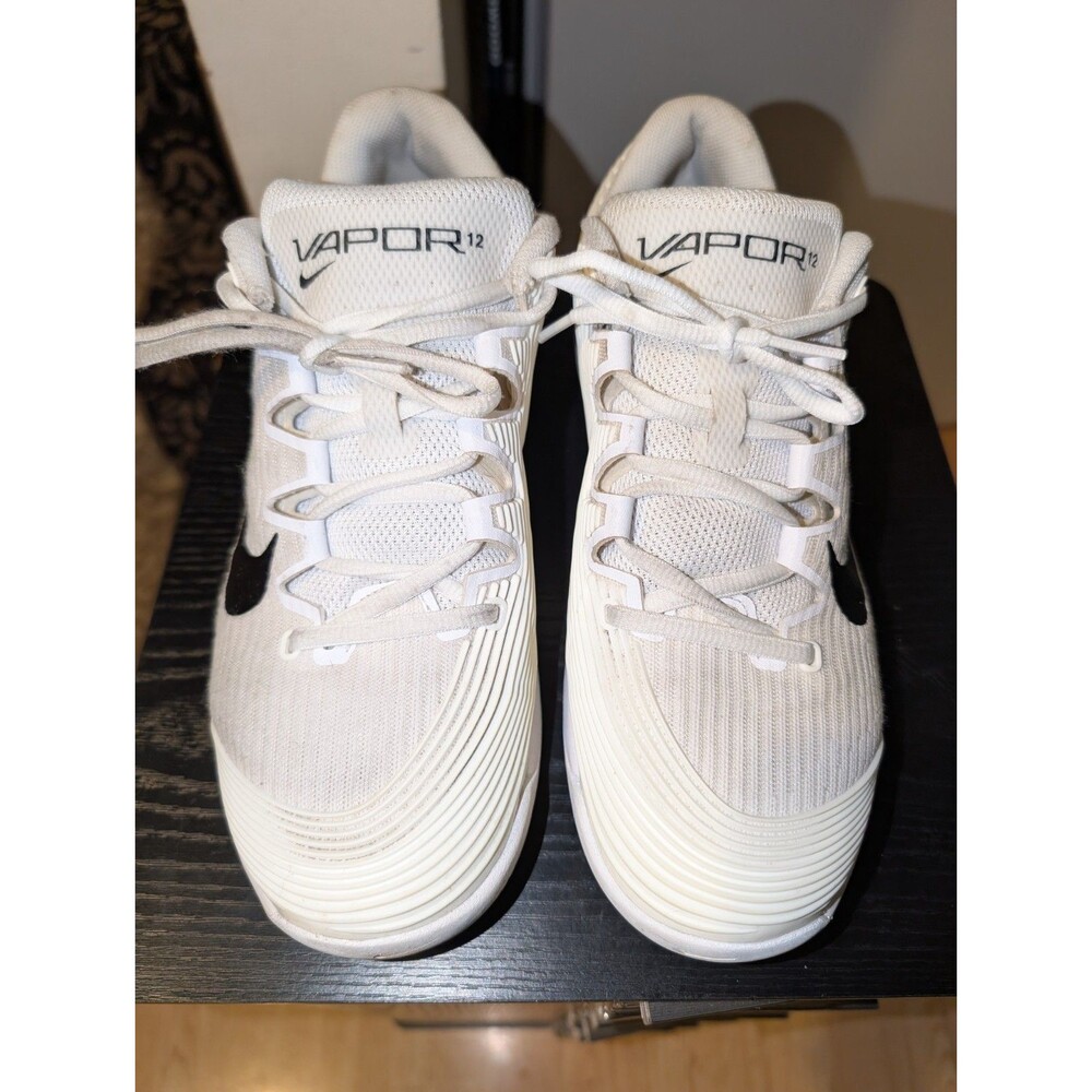 Nike Court Zoom Vapor 12 HC Tennis Pickleball Shoes White FV5552-101 Mens Sz 8.5